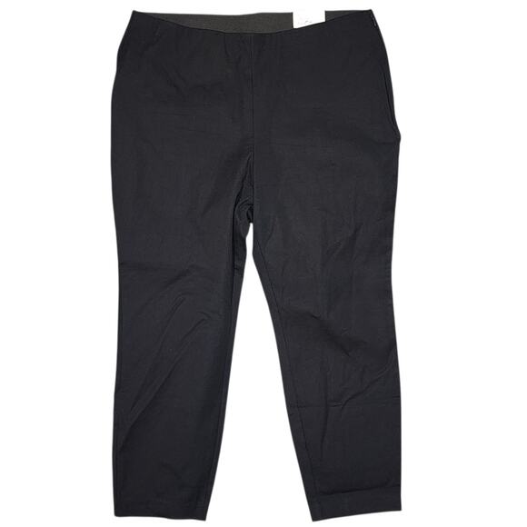 A New Day Skinny Ankle Pants High Rise Black Stretchy Pull On Size 17 R - Picture 1 of 13